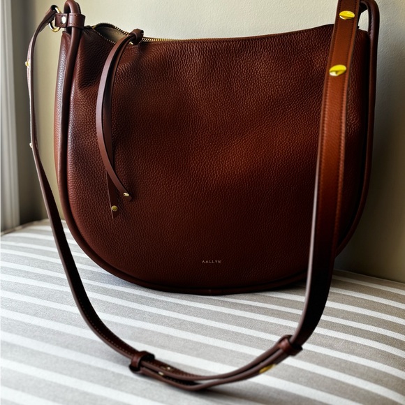 AALLYN Handbags - Aalynn Marley Hobo Brown Leather Shoulder Bag